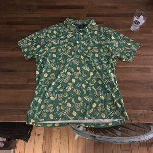 William Murray Golf Green Lemon Pattern Polo